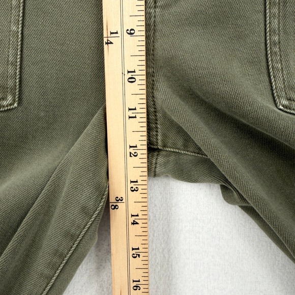 EVEREVE Cora Barrel Leg Utility Pant Womens 30 Olive Green Ankle Balloon - Picture 9 of 16